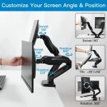 پایه نگهدارنده 2 مانیتور جکی گازی  ارگو مدل WLA004 - Image 9